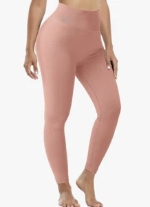 Fulbelle Seamless Yoga Womens Sz S Pink High Waist Ruche Back Pants Workout Gym - Picture 1 of 3