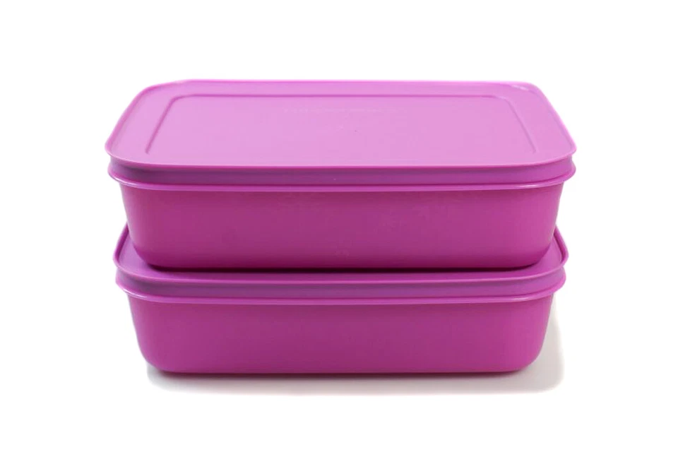 TUPPERWARE Gefrier-Behälter 1 0 L lila (2) flach Eis-Kristall G36 Eiskristall