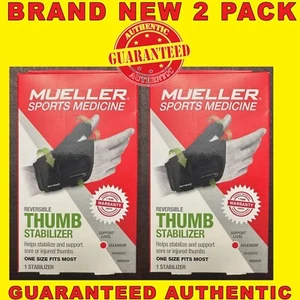Mueller Sports Medicine Reversible Thumb Stabilizer Black Maximum Support New 2P - Picture 1 of 2