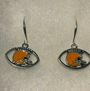 Pendientes de fútbol americano redondos con logotipo redondo de Cleveland Browns pista libre totalmente nuevos - Imagen 1 de 1