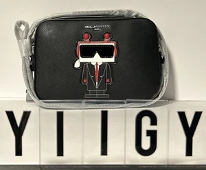 🐼💦 Karl Lagerfeld Paris 🐼💦 Bolso Bandolera Negro Robot Maybelle 🐼 GB7*2 - Imagen 1 de 7