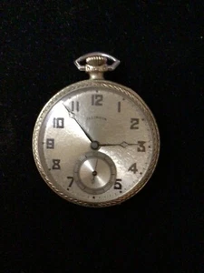Vintage Illinois Time King Double Roller 17 Jewels Fahys Bristol Pocket Watch - Picture 1 of 9