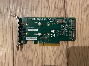 SUPERMICRO AOC-SLG3-2M2-O Add-On Card for up to two NVMe SSDs - Afbeelding 1 van 1