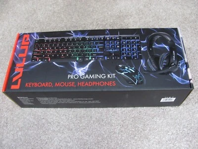 BRAND NEW VIVITAR LVLUP PRO GAMING KIT: KEYBOARD, MOUSE, HEADPHONES LU745 - Image 1 of 2