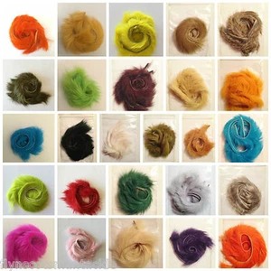 ZONKER STRISCE DI PELLICCIA DI CONIGLIO 26 COLORI SOLIDI MATERIALE FLYNSCOTSMAN TACKLE - Foto 1 di 36