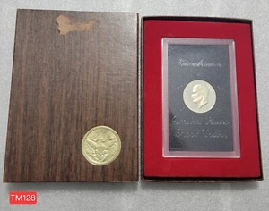 1974 S Proof Eisenhower Brown Box Ike Dollar 40% Silver US Coin TM128 - Picture 1 of 3