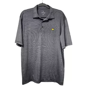 Men's Masters Tech Striped Polo Shirt Size Large - Picture 1 of 7