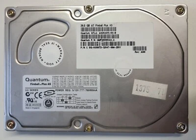 Hard Disk Interno Quantum Fireball Plus AS PN: QMP20000AS-A 20.5Gb 3.5" HDD IDE - Immagine 1 di 4