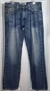 Ariat M5 Herren 36x34 Jeans Slim Jett Stretch Stapelbar Straight Leg Whiskered - Bild 1 von 12