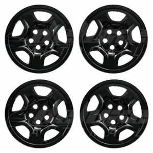 16" Black Wheel Skins Covers FOR 15-22 Jeep Renegade Sport & Jeep Compass (x4) - Picture 1 of 3