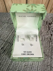 Neu im Karton Rachel Ashwell 925 Silber Zirkonia Huggies & Ohrstecker Set - Bild 1 von 9