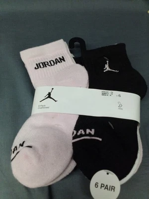 Paquete de 6 calcetines tobilleros acolchados Jordan para hombre talla 6-8 zapatos medianos ¡NUEVO! Foto 1 de 2