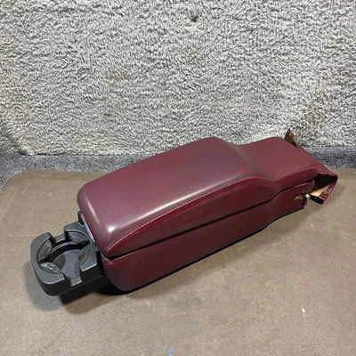 91-93 CADILLAC DEVILLE FLEETWOOD ALLANTE OEM REPOSABRAZOS CENTRAL ROJO GRANATE CUBIERTA TAPA Foto 1 de 4