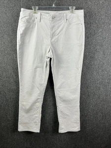Lands End Women's High Rise Straight Leg Corduroy Pants Size 12 Gray 100% Cotton - Picture 1 of 8
