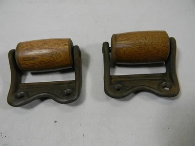 1890s Pump Organ Bellows Strap Rollers - Farrand & Votey - Steampunk -  %8 2H - Image 1 of 4