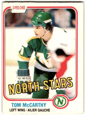 Tom McCarthy 1981-82 O-Pee-Chee #164 Minnesota North Stars - Image 1 of 2