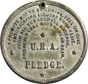 1864 Union Reform Association Temperance Medal (04479) - Picture 1 of 2