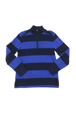 Polo Ralph Lauren Boys Cotton Striped 1/2 Zip Pullover Sweater Blue Size S - Image 1 of 4