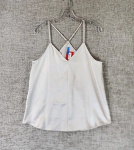 Spanx V-Neck Racerback Cami Womens Medium Ivory Satin Slinky Classy EUC - Picture 1 of 10