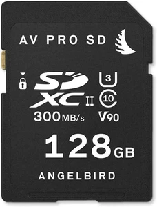 Angelbird AV PRO SD 128GB SDXC UHS-II V90 Memory Card 300MB/s Read 260MB/s Write - Picture 1 of 1
