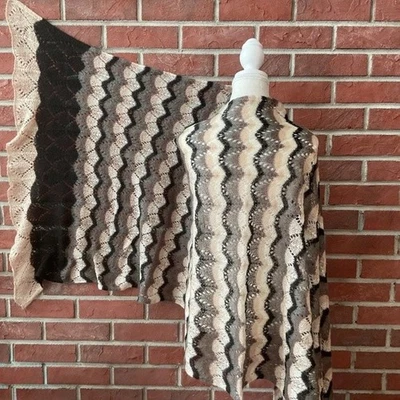 Missoni Foulard Zigzag Chevron Pattern Wool Blend Shawl Wrap Scarf 27”x100” - Image 1 of 4