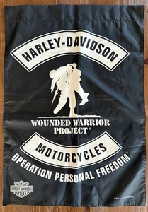 Harley Davidson Wounded Warrior Project Outside Flag 40”x28” Personal Freedom - Picture 1 of 2