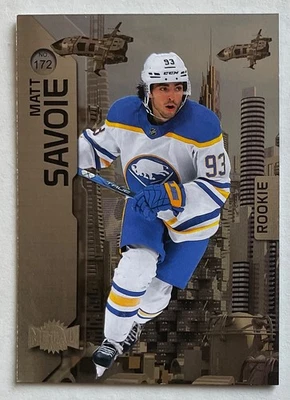 2023-24 MATT SAVOIE METAL UNIVERSE ROOKIE CARD #172 BUFFALO SABRES - Image 1 of 2