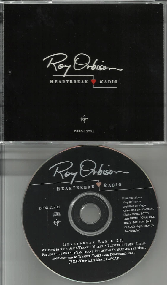ROY ORBISON Heartbreak Radio 1992 DPRO12731 PROMO RADIO DJ CD Single MINT - Image 1 of 1