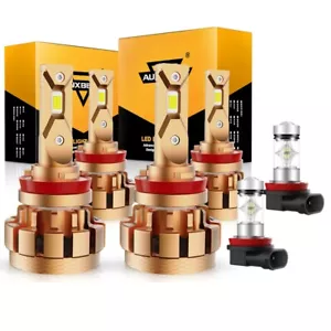 6x AUXBEAM LED Headlight Fog Bulb Combo 6000K For Ford Transit Connect 2014-2023 - Picture 1 of 12
