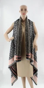 New Nordstroms Accessory Street Reversible Leopard / Snake Duster Ruana Nwt #R97 - Picture 1 of 2