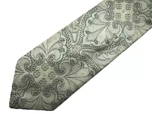 Ike Behar Herren Krawatte Krawatte Silber Hellblau Paisley 58" - Bild 1 von 4