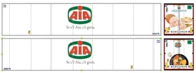Grafica adesiva "AIA SCHIMITZ "x rimorchi Herpa 1/87 doppio portellone  - Immagine 1 di 2