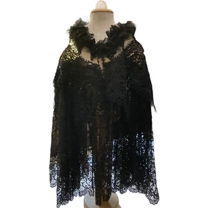 Bolero refinado de encaje negro, Old-Time principios de 1900 - Imagen 1 de 7