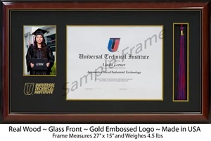 Graduation Diploma Frame /Tassel/ Photo Frame UNIVERSAL TECHNICAL INSTITUTE-UTI - Picture 1 of 5
