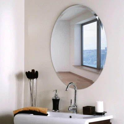 Plain Frameless Unframed Bathroom Mirror to be hung using Mirror Adhesive Glue - Image 1 of 4