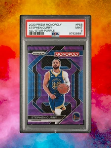 2023-24 Panini Prizm Monopoly - All Star-Purple #PS8 Stephen Curry - PSA 9 - Picture 1 of 2