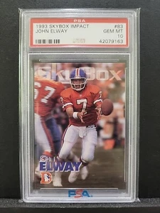 1993 Skybox Impact #83 John Elway PSA 10 POP 17 RARO Denver Broncos - Foto 1 di 2