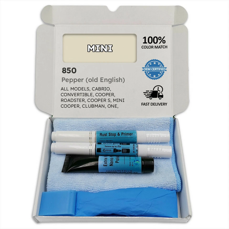 Lackstift für MINI Weiß PEPPER (OLD ENGLISH) WHITE 850 CABRIO CONVERTIBLE - Bild 1 von 1