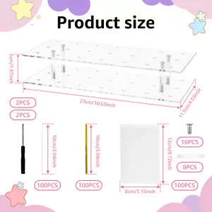 2 Pcs 21 Holes Cake Pop Stand Acrylic Lollipop Holder Clear Cake Pop☮ - Picture 1 of 11