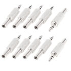 3.5mm Male Stereo Audio Jack Adapter Connector for MP3 Headphone 10pcs