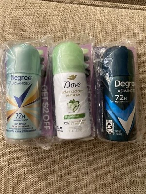 NIOP Dove Degree Travel-Sized (1 oz.) Anti-Perspirant Deodorant Spray (Variety) - Image 1 of 4