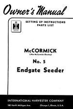 McCormick Farmall 5 Endgate Seeder Operators Manual IH