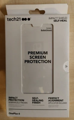 Screen protector TECH21 'self-heal' for OnePlus 6 - Brand NEW & SEALED - Image 1 of 4