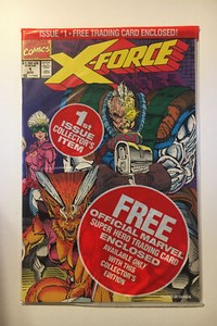 X-FORCE 1 MARVEL COMIC SEALED W/CARD ROB LIEFELD FABIAN NICIEZA 1991 NM