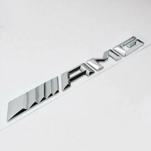 Mercedes Benz AMG Emblem Logo Heckklappe Aufkleber Sticke Silber Schriftzug Heck - Bild 1 von 2