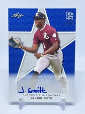 2020 Jquann Smith Leaf Perfect Game National Showcase Auto Blue 2/15 Sanford