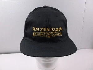 Levi Strauss & Co San Francisco Cal Snapback Hat Original Riveted Black - Picture 1 of 7
