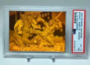 1993 Marvel Universe Spider-Man VS. Venom 3-D Hologram #H-IV NM PSA 7 RARE - Picture 1 of 1