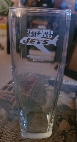 Super Bowl Champions III New York Jets NFL Football Bud Light Beer Glass Cover