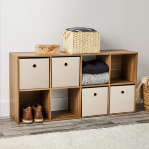 11" 8-Cube Storage Organizer, Warm Walnut - Picture 1 of 10